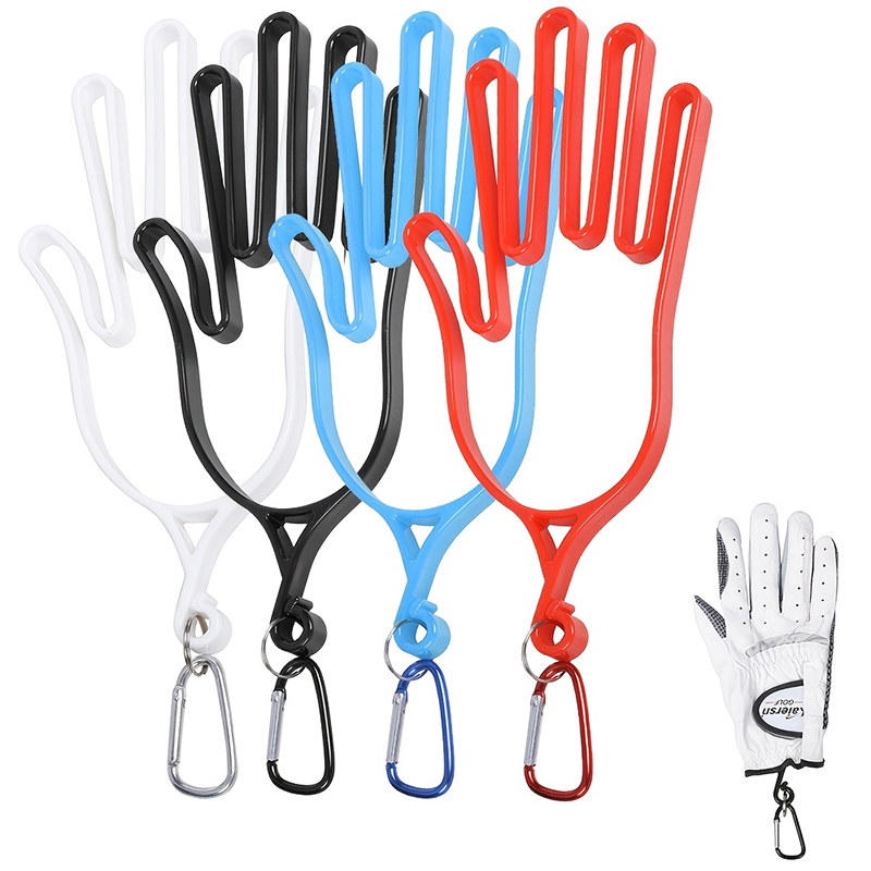 Golf Gloves - 2 Stück Golf-Handschuhhalter mit Karabiner, ABS-Handförmiger
