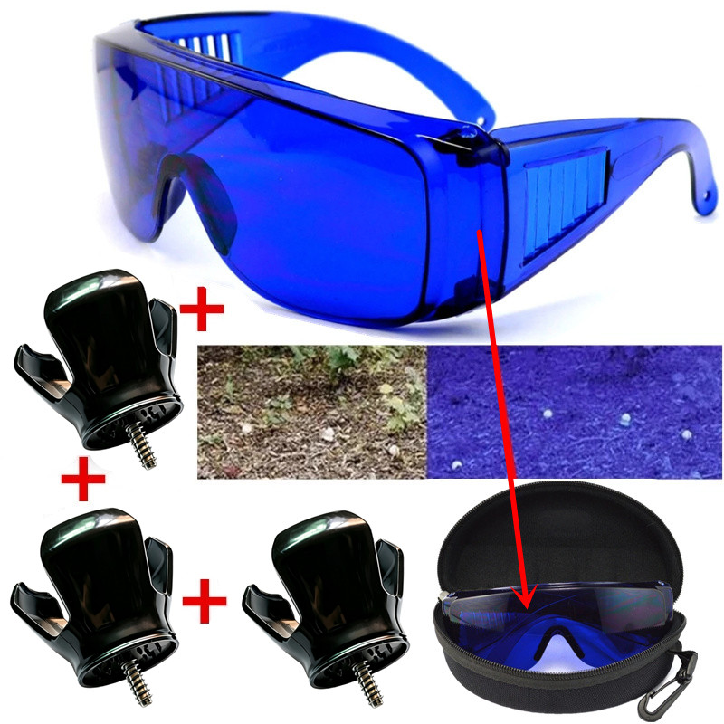 Golf Putter - Golf-Ball-Finder-Brille, Golf-Ball-Finder + 3-Zacken-Golf-Ball-Greifer zum Aufheben,